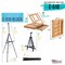 U.S. Art Supply 133-Piece Deluxe Artist Painting Set with Aluminum &#x26; Wood Easels, 72 Paint Colors, 24 Acrylic 24 Oil 24 Watercolor, 8 Canvases, Sketch